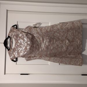 Aidan by Aidan Mattox Cocktail Dress, Gold Brocade, size 10